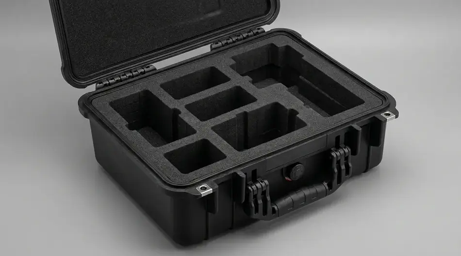 Custom foam insert cut inside a protective case